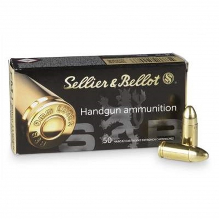 Sellier & Bellot 9 mm LUGER FMJ 115gr Ammo 50's